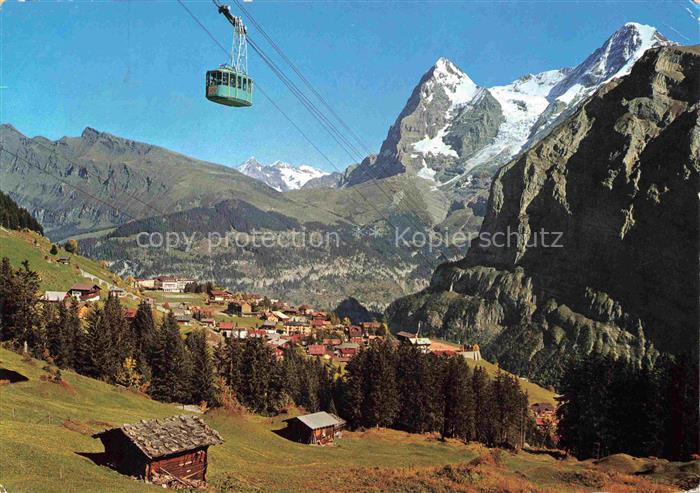 Seilbahn Cable-Car Telepherique Muerren Schilthornbahn Eiger Moench
