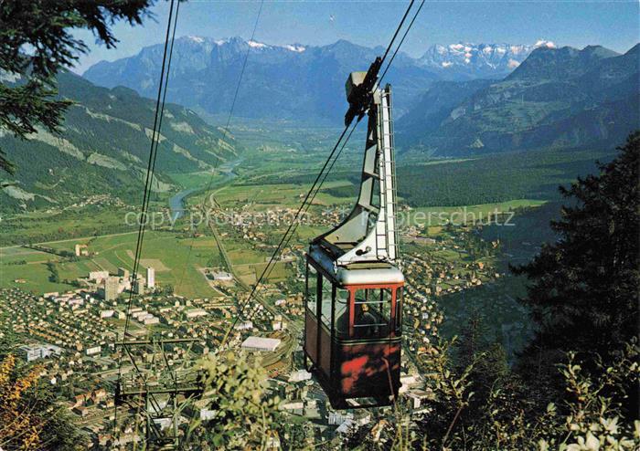 Seilbahn Cable-Car Telepherique Chur Rhaintal Scesaplana Schweiz