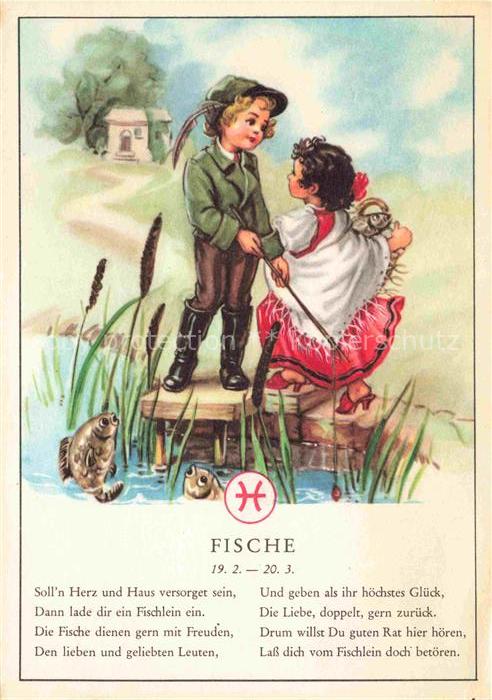 Fische Fish Poissons Peces Pesci-- Kinder Litho