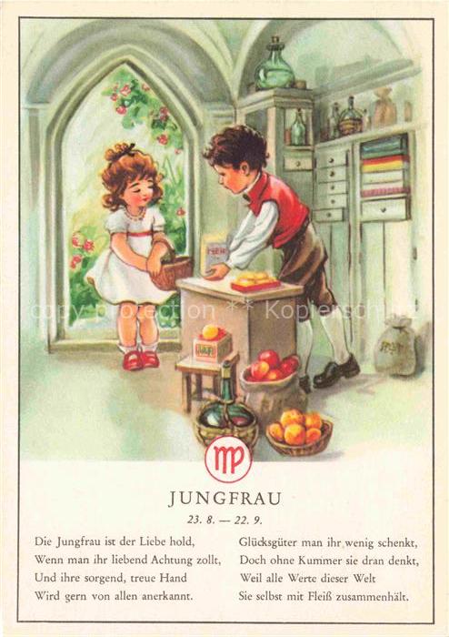 Sternzeichen Zodiac Sign Signe Zodiaque Jungfrau Kinder