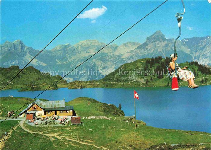 Sessellift Chairlift Telesiege Engelberg Tuerbsee Jochpass Hahnen