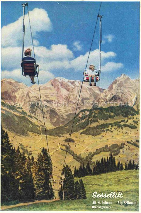 Sessellift Chairlift Telesiege St. Johan Alp Sellamatt