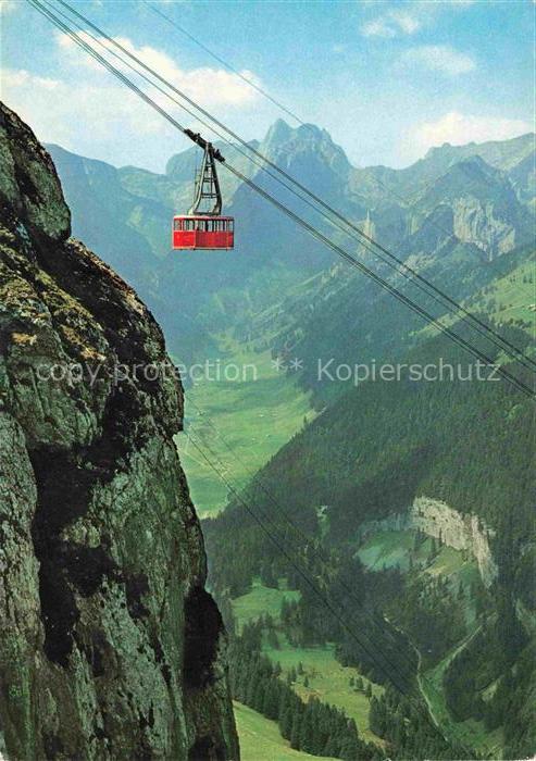 Seilbahn Cable-Car Telepherique Altmann Rotsteinpass Schweiz