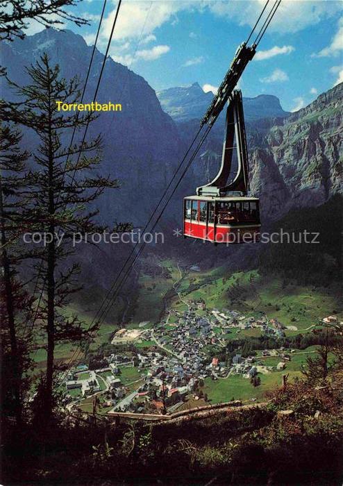 Seilbahn Cable-Car Telepherique Leukerbad Torrent Loeche les Bains Schweiz