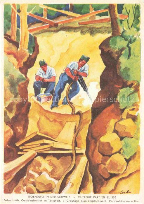 Militaria Schweiz Armee Soldaten an der Arbeit