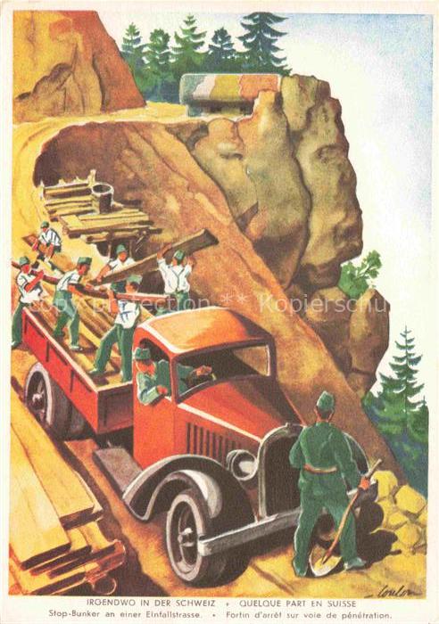 Militaria Schweiz Armee Soldaten an der Arbeit