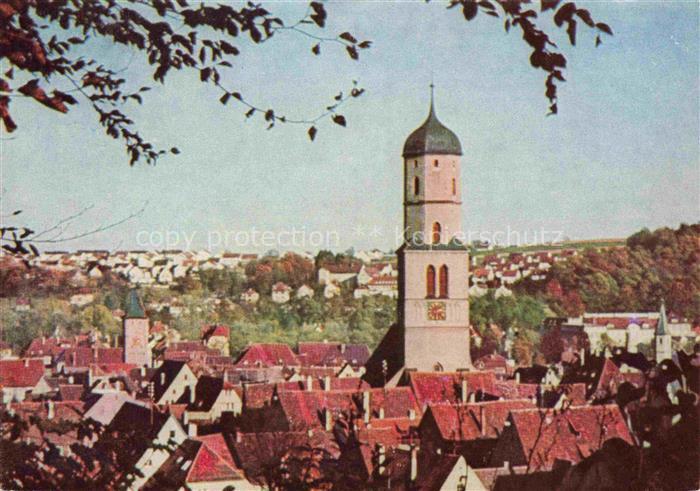 BIBERACH  Riss BW mit Turm der Pfarrkirche