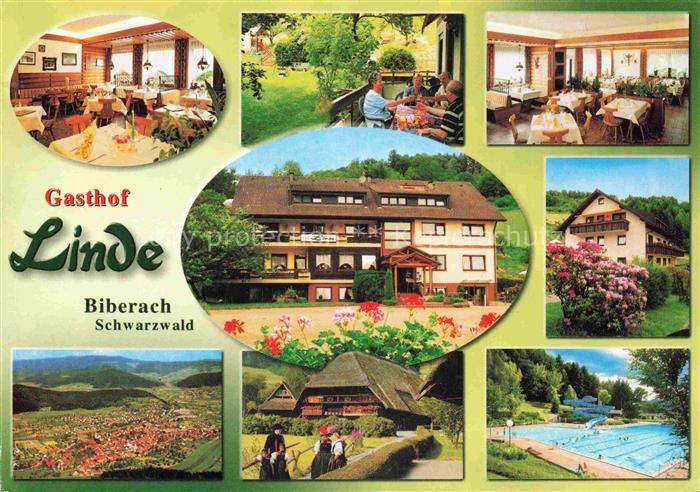 BIBERACH  Riss BW Gasthof Linde Gastraeume Panorama Schwarzwaldhaus Schwimmbad