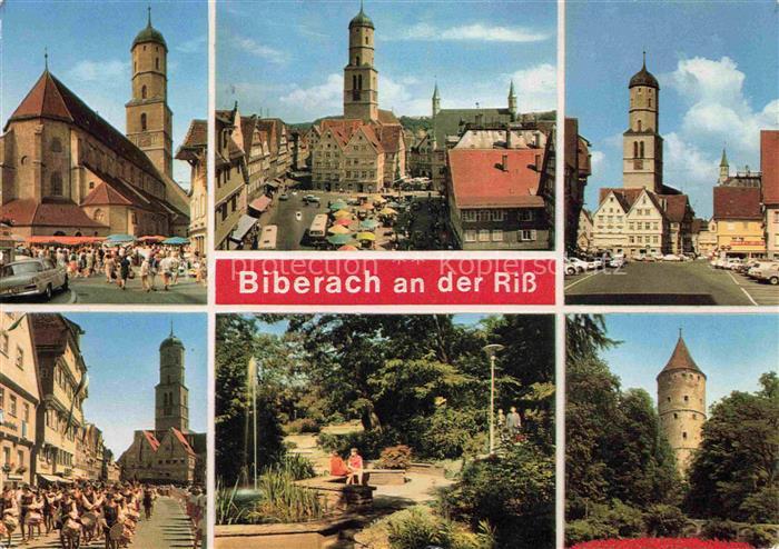 BIBERACH  Riss BW St Martins Kirche Marktplatz Park Weisser Turm