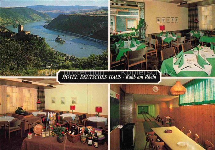 Kaub Caub Rhein Rheinpartie Hotel Deutsches Haus Gastraeume Kegelbahn