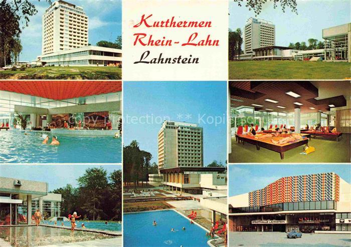 Lahnstein Rheinland-Pfalz Kurthermen Rhein Lahn Hallenbad Freibad Teilansichten