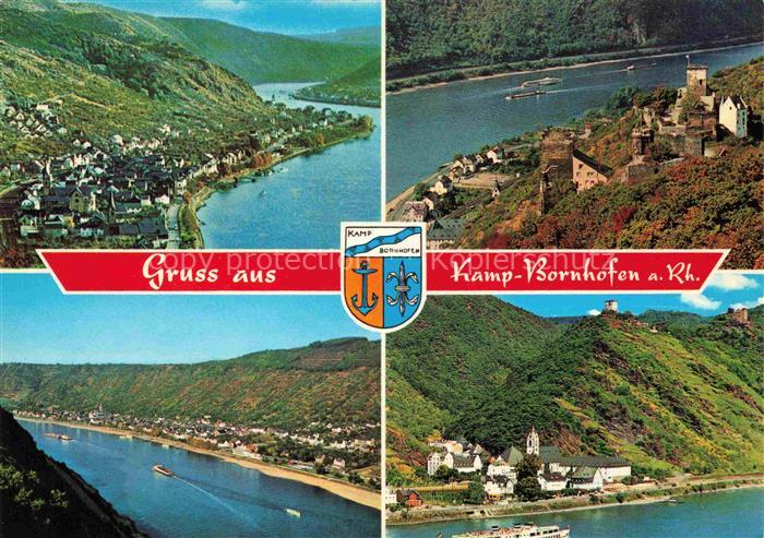 Kamp-Bornhofen Rhein Rheinpartien Die feindlichen Brueder Fliegeraufnahmen