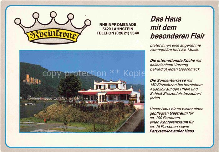 Lahnstein Rheinland-Pfalz Rheinpromenade Hotel Rheinkrone