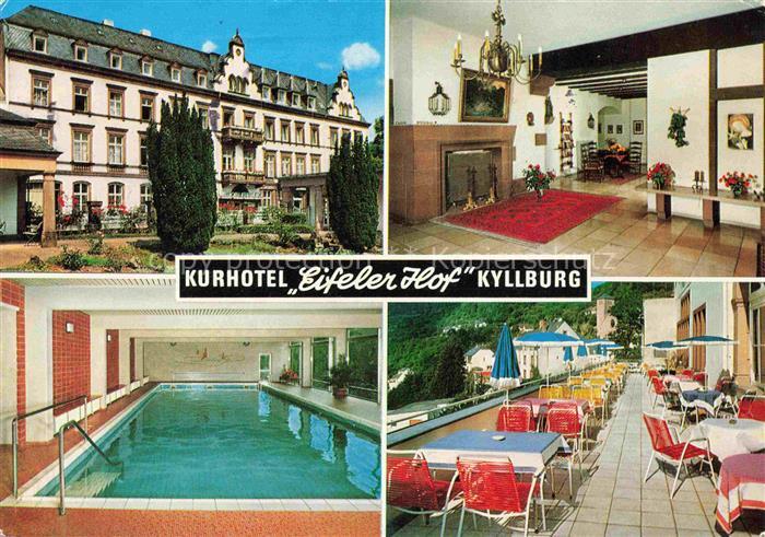 Kyllburg Eifelkreis Rheinland-Pfalz Kurhotel Eifeler Hof Hallenbad Terrasse Gast