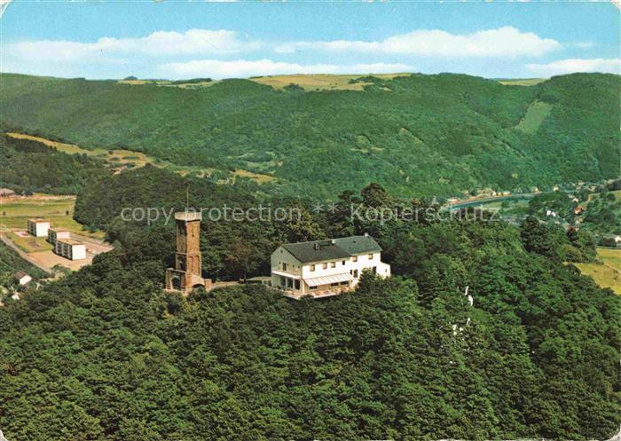 BAD EMS Restaurant Berghotel Concordiaturm Fliegeraufnahme