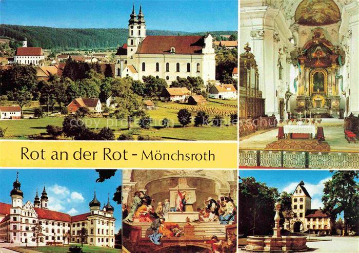 Moenchsroth Praemonstratenser Reichsabtei Inneres Teilansichten Brunnen