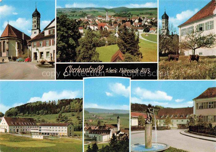 Eberhardzell Biberach BW Kirche Panorama Teilansichten Brunnen