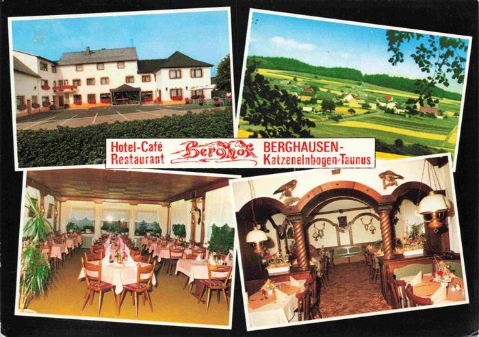 Berghausen Katzenelnbogen Hotel Restaurant Berghof Gastraeume Panorama
