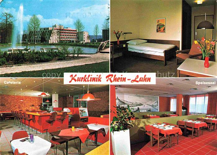 Lahnstein Rheinland-Pfalz Kurklinik Rhein Lahn Cafeteria Speisesaal Zimmer