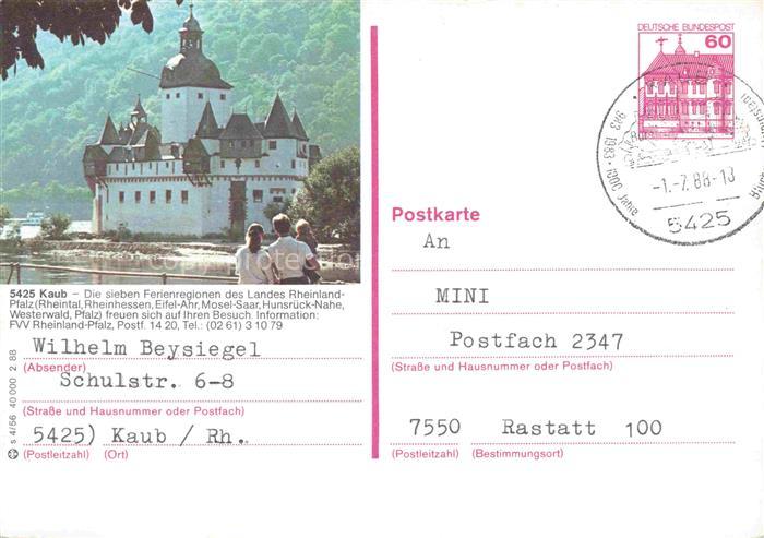 Kaub Caub Rhein Burg