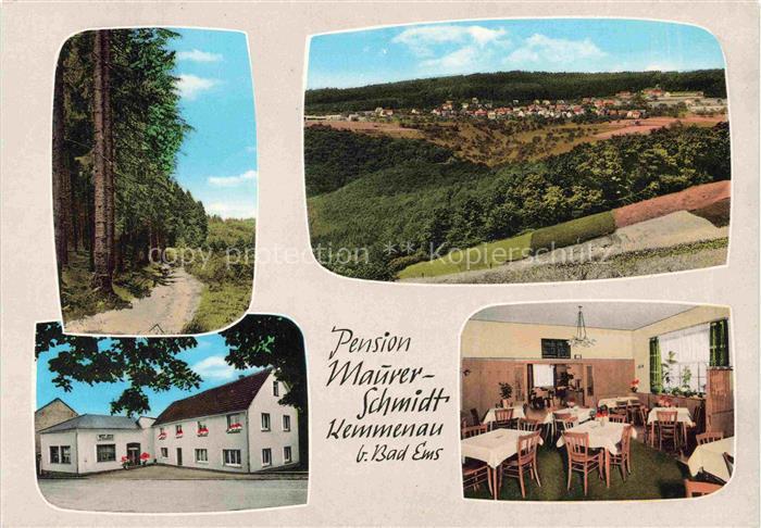 Kemmenau BAD EMS Rheinland-Pfalz Pension Maurer Schmidt Gaststube Waldweg Panora