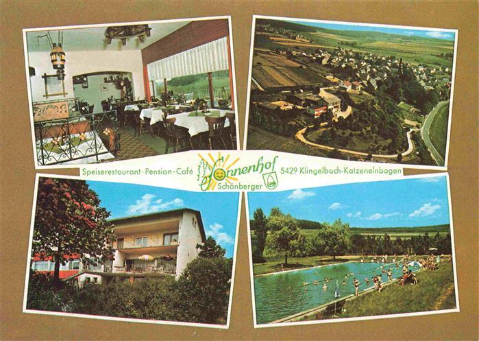 Klingelbach Restaurant Cafe Sonnenhof Fliegeraufnahme Schwimmbad