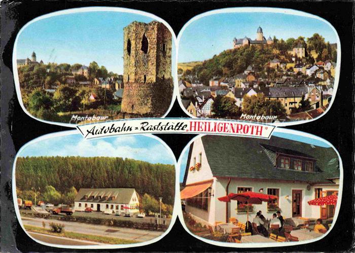 Montabaur Westerwald Ruine Panorama Autobahn Raststaette Heiligenpoth