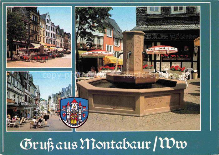 Montabaur Westerwald Strassencafes Brunnen