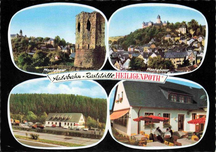Montabaur Westerwald Ruine Panorama Autobahn Raststaette Heiligenroth