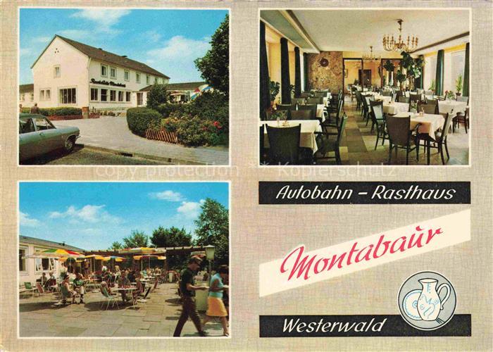 Montabaur Westerwald Autobahn Rasthaus Speiseraum Terrasse