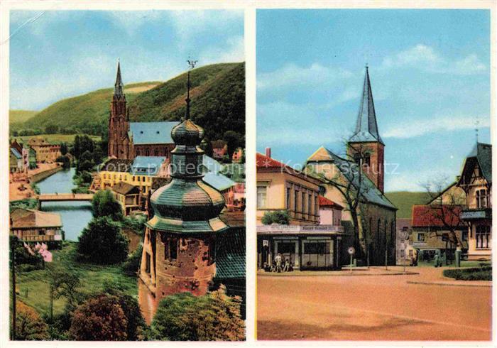 Gemuend Eifel Teilansicht mit Pfarrkirche Bahnhofstrasse