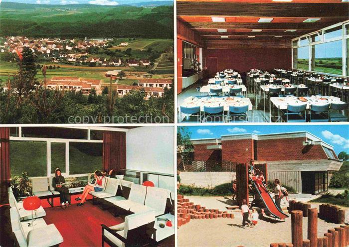 Huebingen Westerwaldkreis Familienferiendorf Limburg Gastraeume Spielplatz