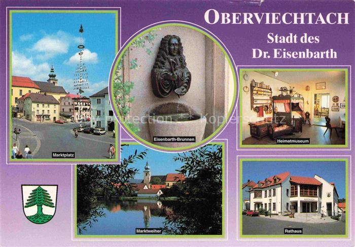 Oberviechtach Marktplatz Eisenbarth Brunnen Heimatmuseum Marktweiher Rathaus