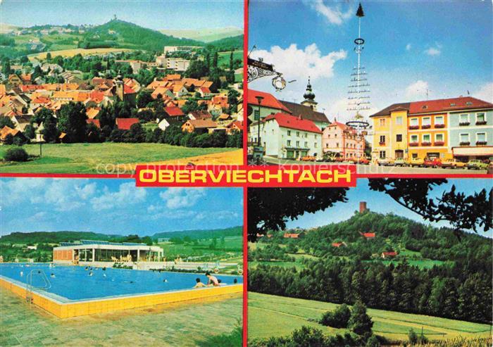 Oberviechtach Panorama Maibaum Schwimmbad Panorama