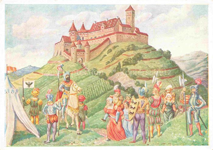 Weinsberg HEILBRONN BW Belagerung der Burg Weibertreu 1140 durch Kaiser Konrad I