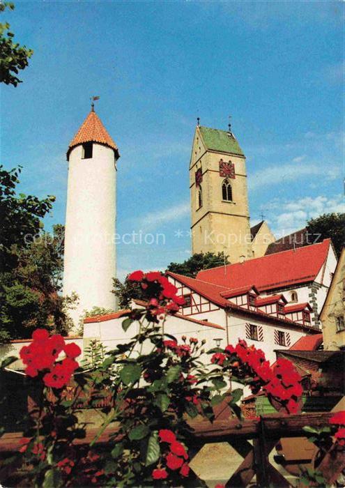 Riedlingen Donau Stadtmauer Pfarrkirche St. Georg und Zellemeesturm