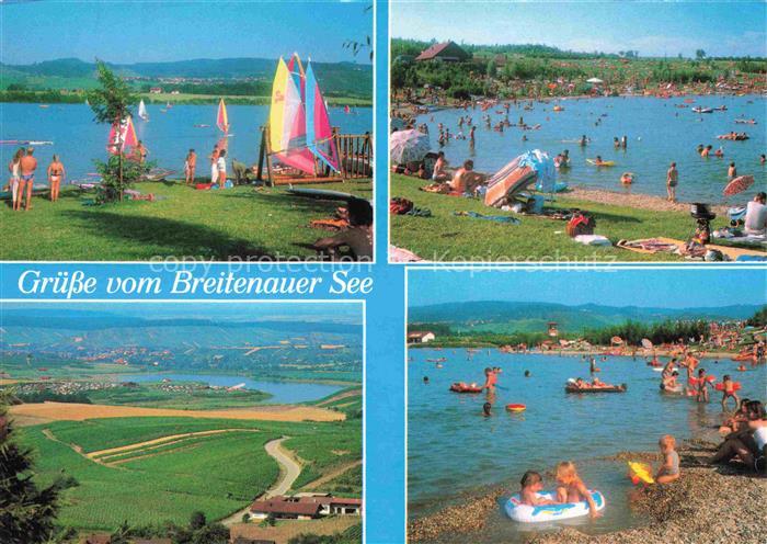 Loewenstein Heilbronn BW Panorama Breitenauer See Badestrand