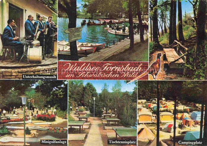 Fornsbach Murrhardt Waldsee im Schaebischen Wald Unterhaltungsmusik Minigolf Tis