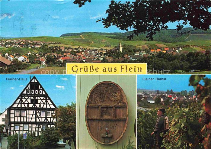 Flein Flein Panorama Fischer-Haus Weinfass Fleiner Herbst Weinlese
