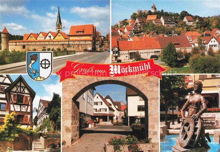 Moeckmuehl Teilansichten Stadtmauer Motive Altstadt Skulptur