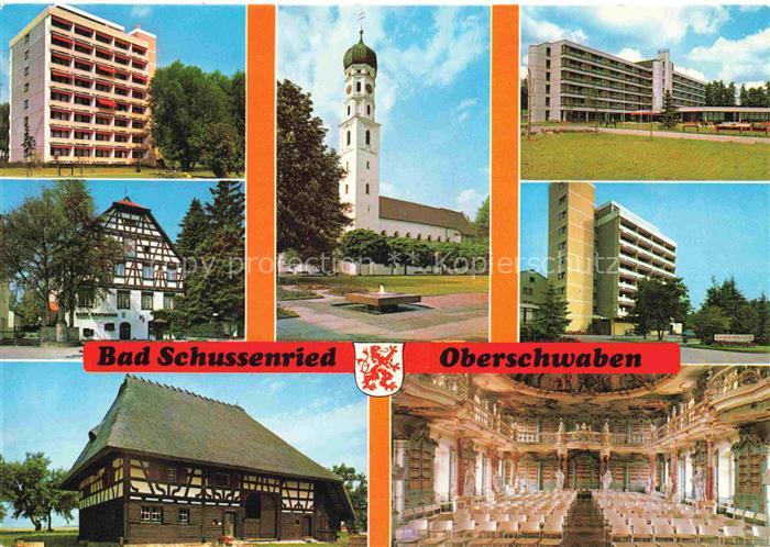 Bad Schussenried Teilansichten Heilbad Kurhaeuser Kirche Bibliotheksaal