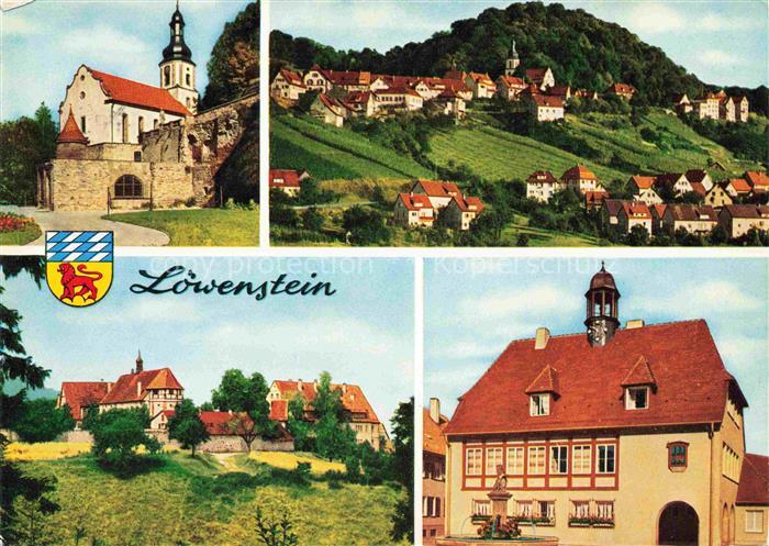 Loewenstein Heilbronn BW Teilansichten Kirche Kloster Lichtenstern Rathaus