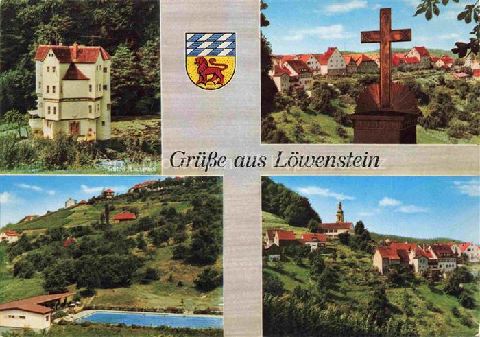 Loewenstein Heilbronn BW Teilansichten Weinort Loewensteiner Berge Schloss Laute
