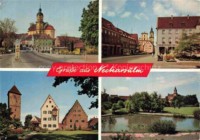 Neckarsulm BW Motive Stadtzentrum Weiher