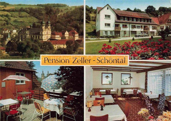 Schoental Jagst BW Kloster Pension Zeller Gastraum Terrasse