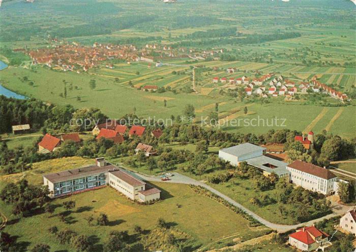 Bad Wimpfen Neckar Panorama Blick ins Neckartal Kuranlage Fliegeraufnahme