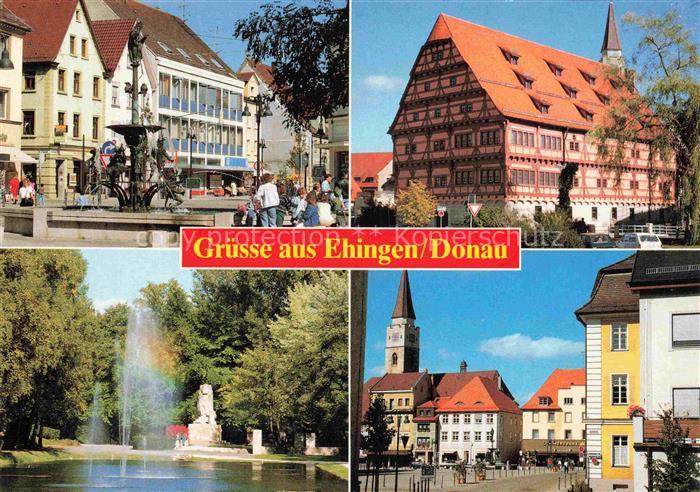 Ehingen Donau Motive Stadtzentrum Brunnen Parkanlagen Springbrunnen