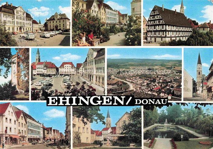Ehingen Donau Motive Stadtzentrum Marktplatz Kirche Parkanlagen Teich Luftaufnah