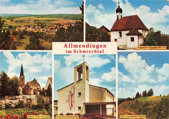 Allmendingen Wuerttemberg Panorama Schmiechtal Kapelle Hausen Pfarrkirche Friedh