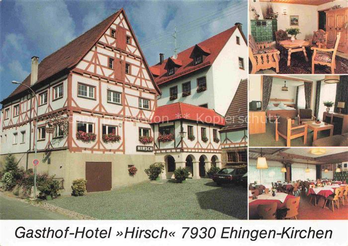 Kirchen Ehingen Gasthaus zum Hirsch Gastraum Fremdenzimmer
